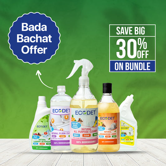 ECODET Bada Bachat All Natural Home Cleaning Bundle (5 Pack) 30% Off