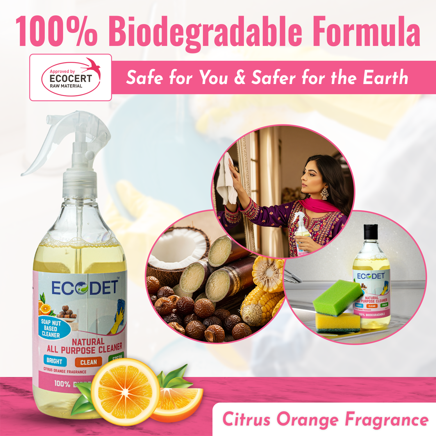 Natural All Purpose Cleaner - Citrus Orange - 500 ml
