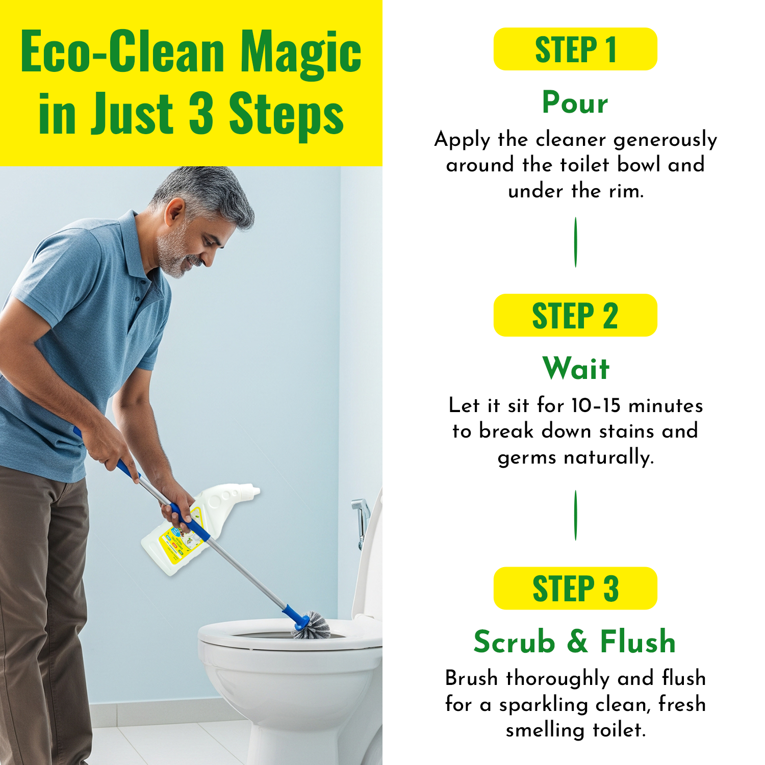 Natural Toilet Cleaner - Lemon Grass - 500 ml
