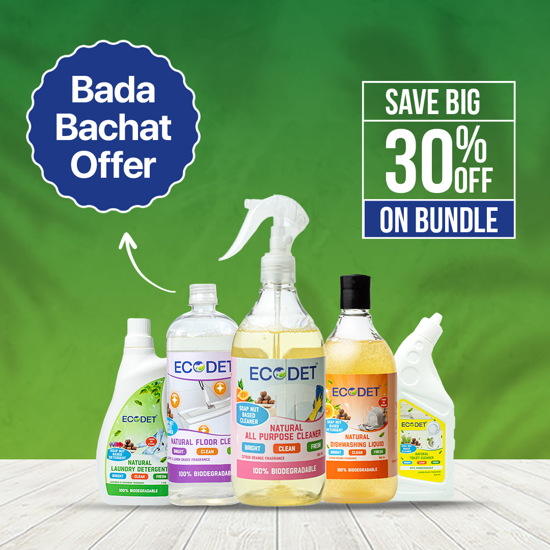 ECODET Bada Bachat  All Natural Home Cleaning Bundle (5 Pack) 30% Off